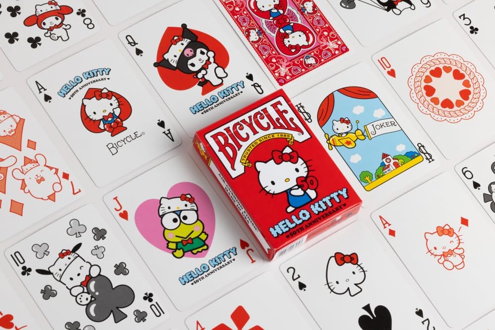 Bicycle Hello Kitty 50th Anniversary Playing Cards Deck 3