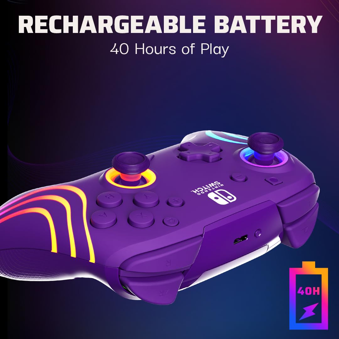PDP Afterglow Wave Wireless Pro Controller with Full Motion for Nintendo Switch 7