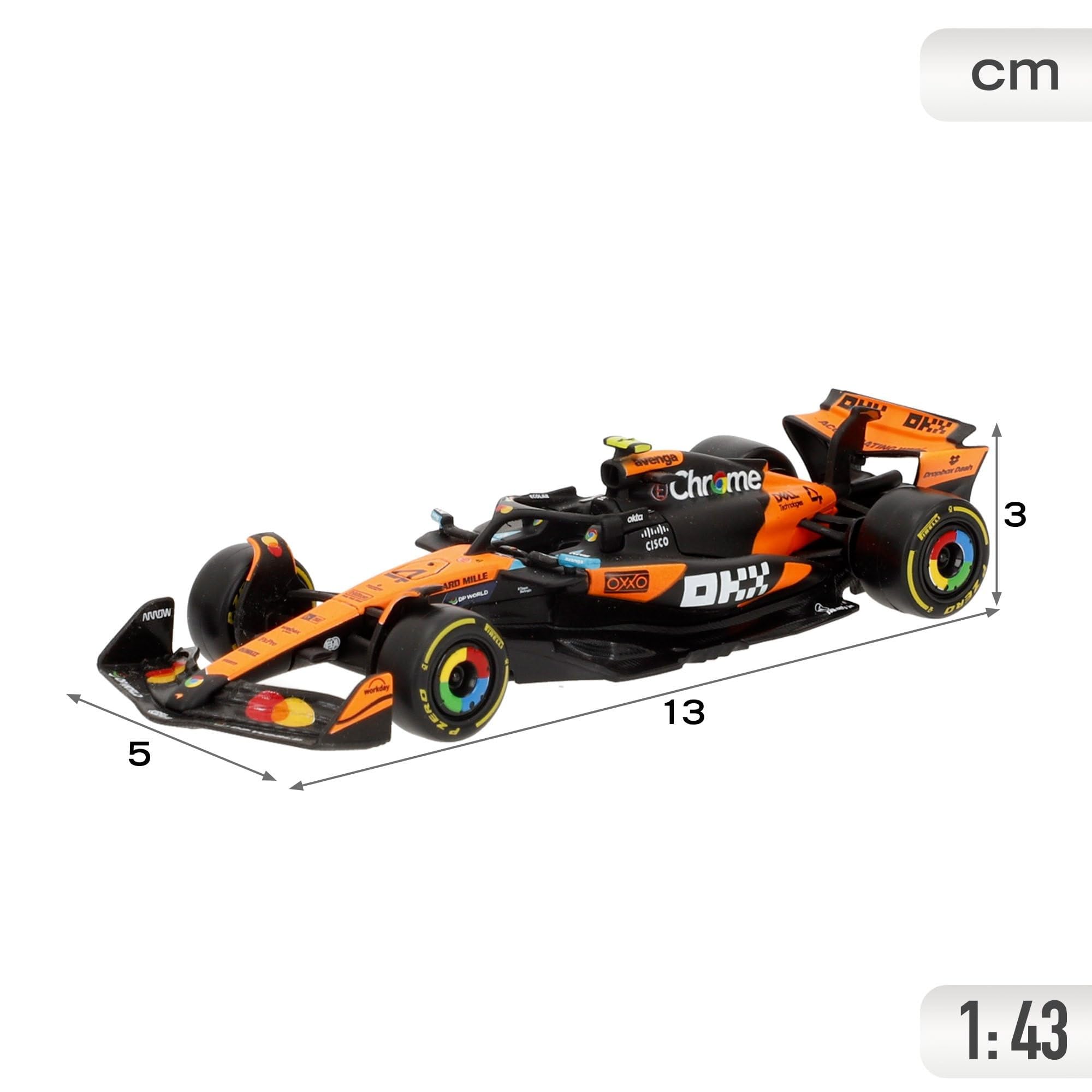 Bburago McLaren F1 MCL39 2025 #4 Norris Diecast Car | 1:43 Scale | Metal 7