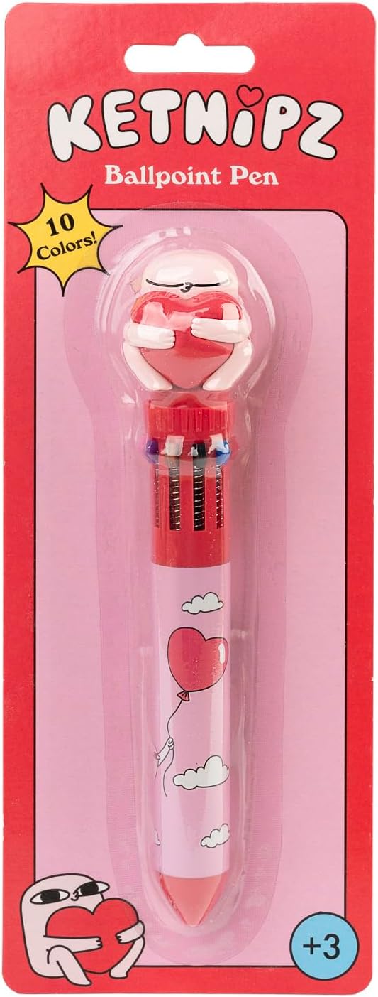 Grupo Erik Ketnipz 10-in-1 Retractable Ballpoint Pen with 3D Topper (Multi-Color)