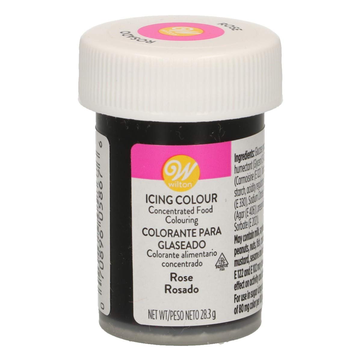 Wilton Rose Gel Icing Colour - Deep Rich Colour | Gel-Based Formula | 28.3g (1oz) Jar 1