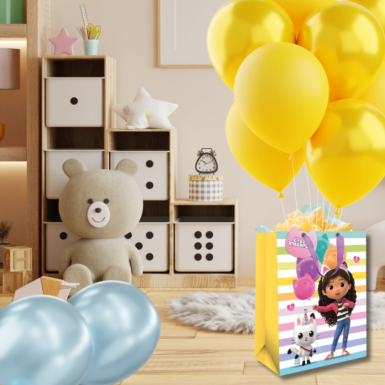 Gabbys Dollhouse Gift Bag - Birthday, Cartoon Cat Theme | 33 x 26 x 13.5 cm 3