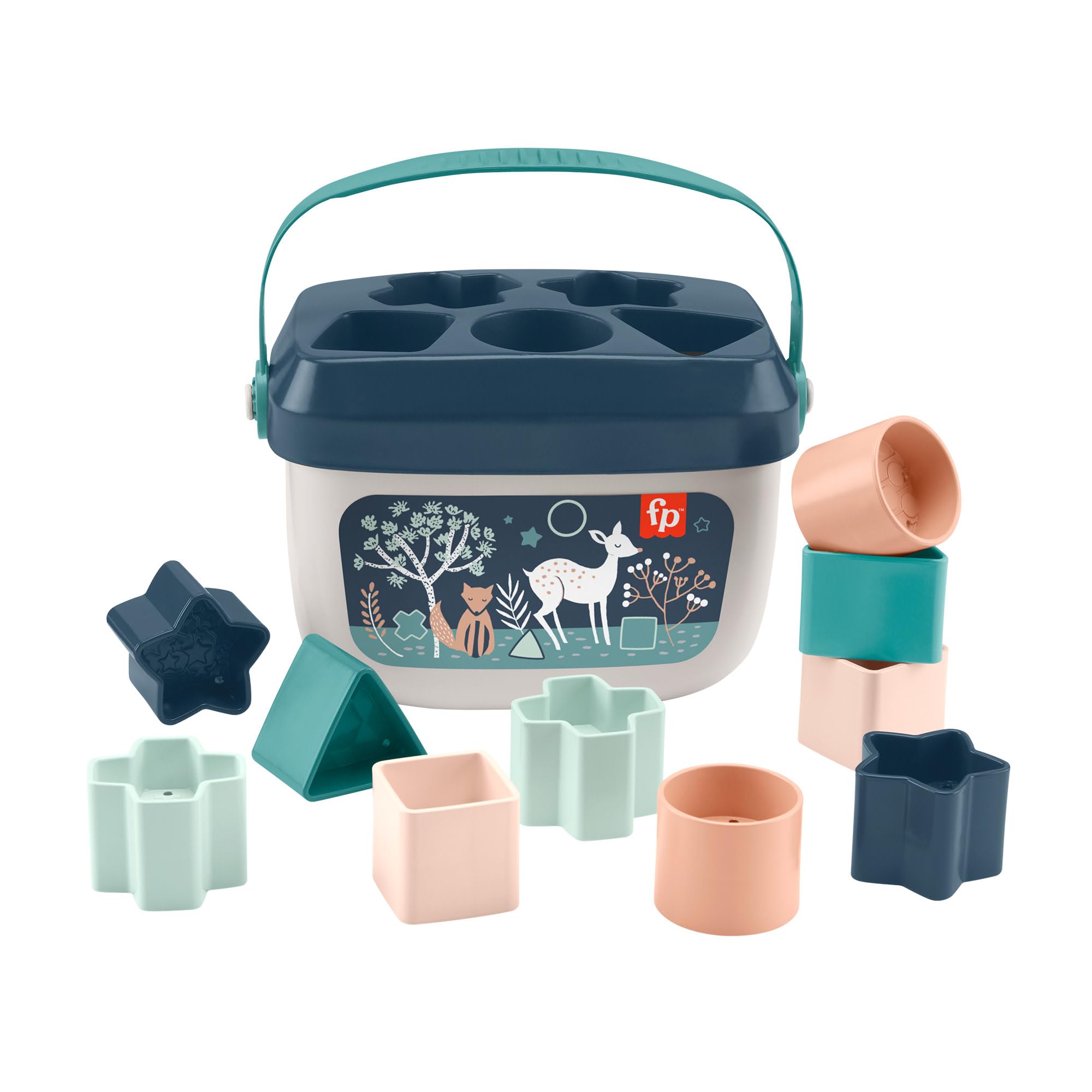 Fisher-Price Baby's First Blocks Set of 10 Shape Sorting Blocks for Infants 6+ Months | HJP20 1
