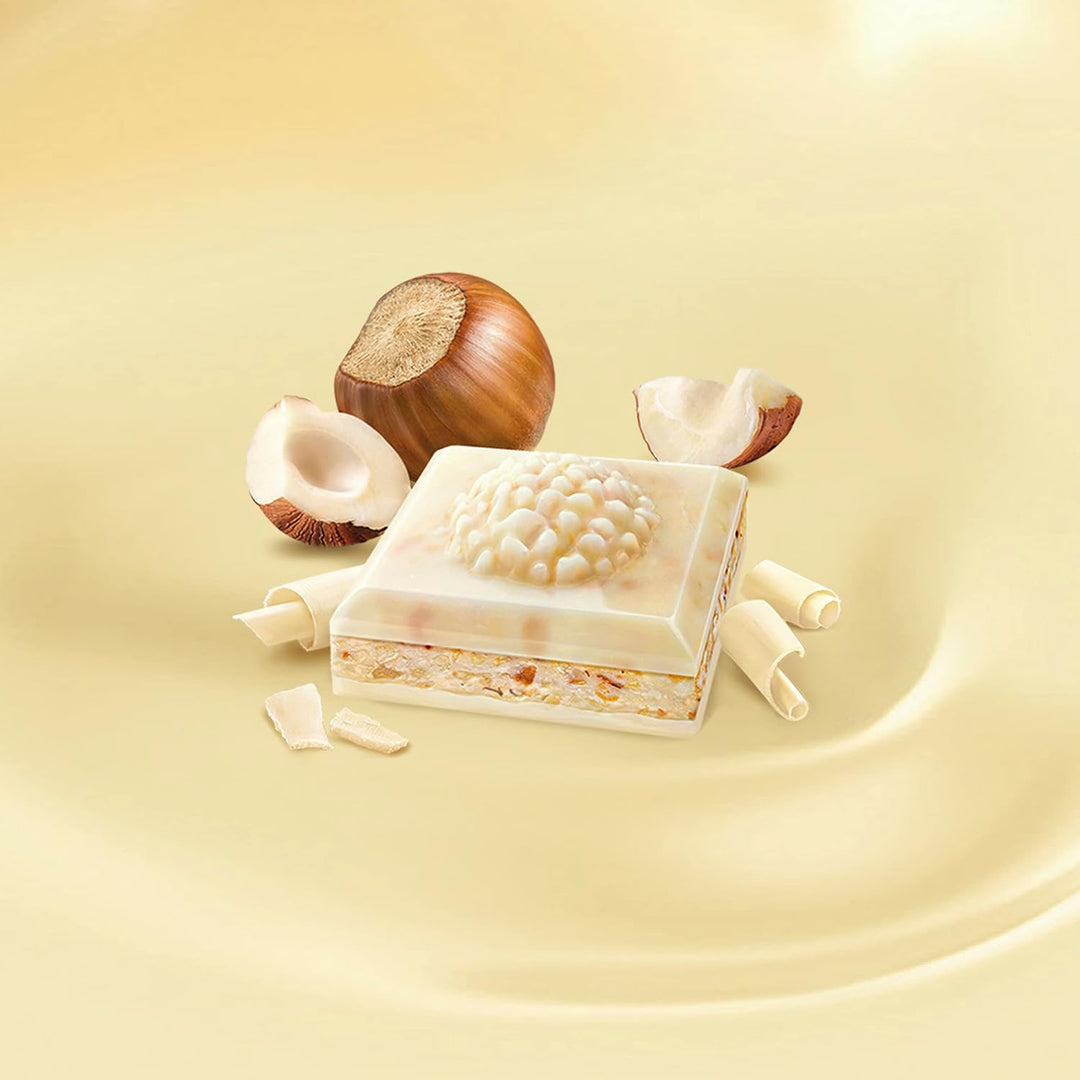Ferrero Rocher White Chocolate Bar with Crunchy Hazelnuts - Chocolate Gift Snack 90g