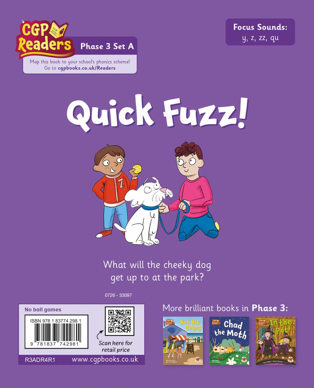 CGP Quick Fuzz! Phonics Reader - Reception, Phase 3 Set A, Paperback