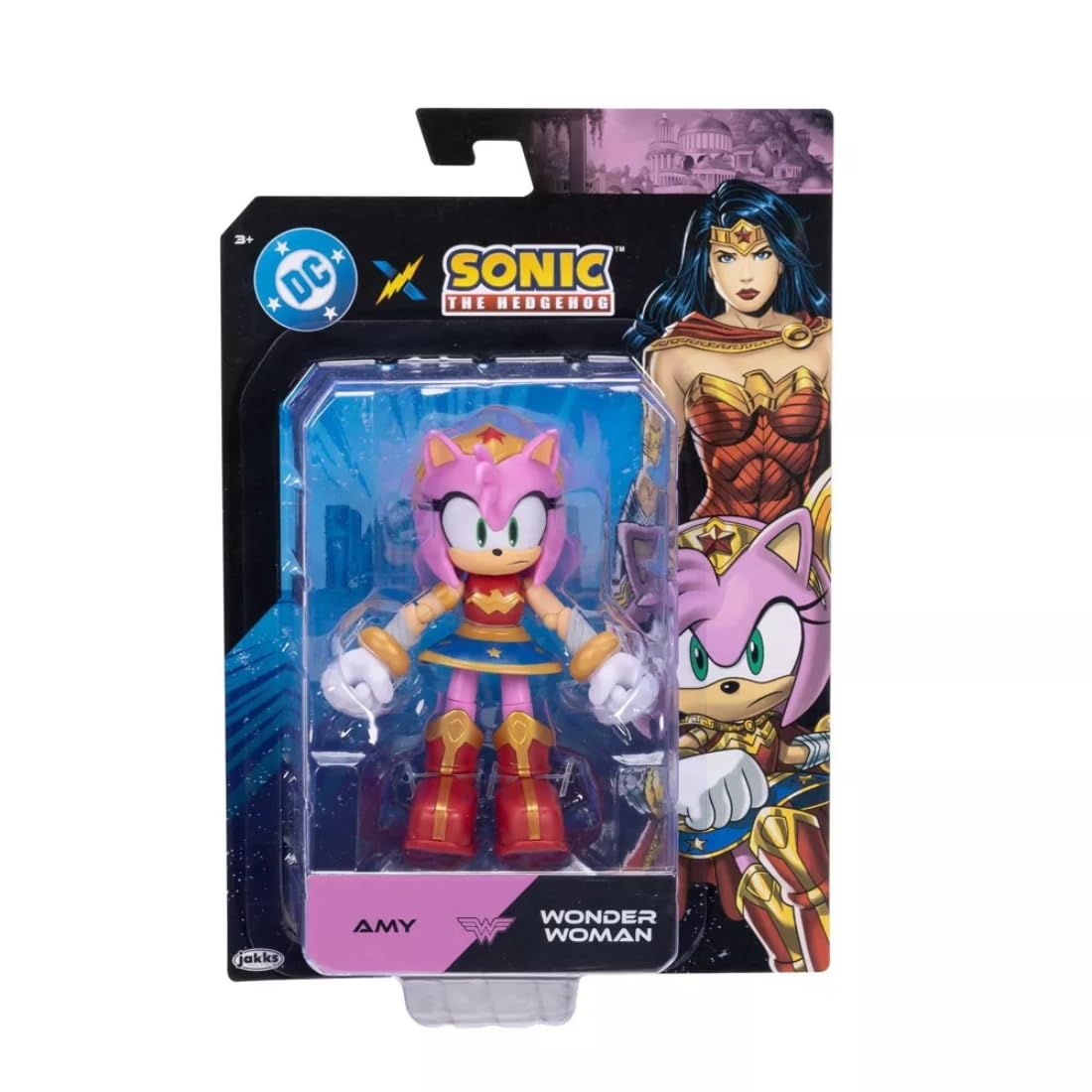 Sonic The Hedgehog Amy as Wonder Woman Action Figure - 5" / 13cm, Highly Articulated, Collector Packaging 4