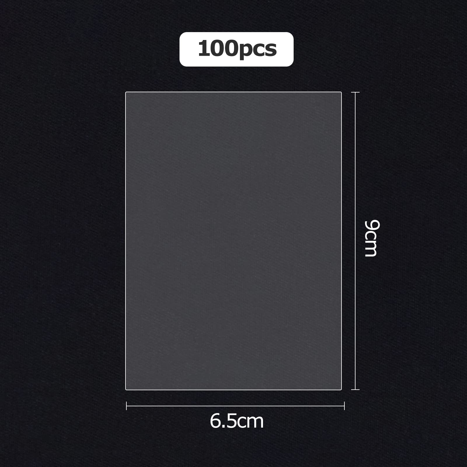 Carehabi Pack of 100 Trading Card Sleeves 66 x 92 mm 0.1 mm Thick Clear Protective Sleeves 5