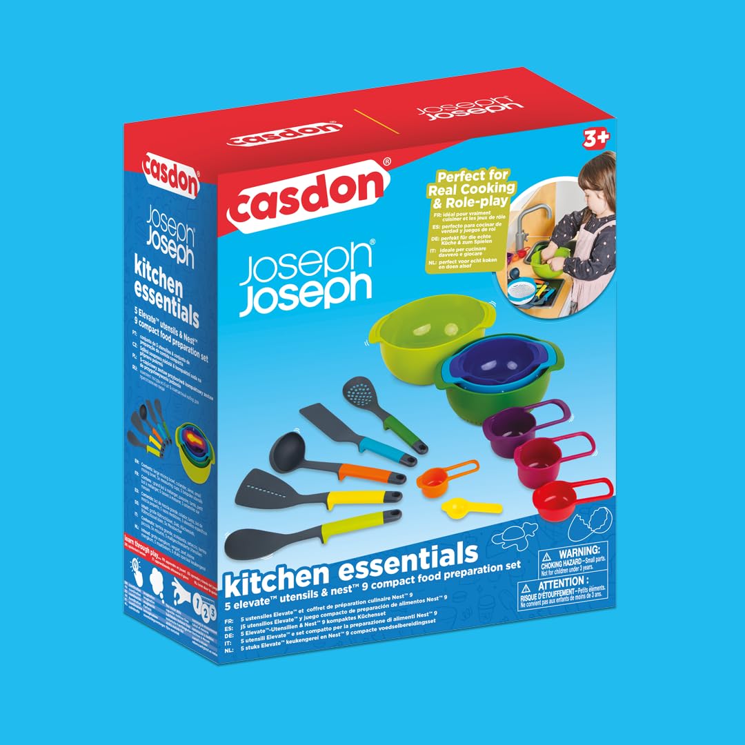Casdon Kitchen Essentials Play Set - 14-Piece Colourful Set for Ages 3+ | Nesting Design 7