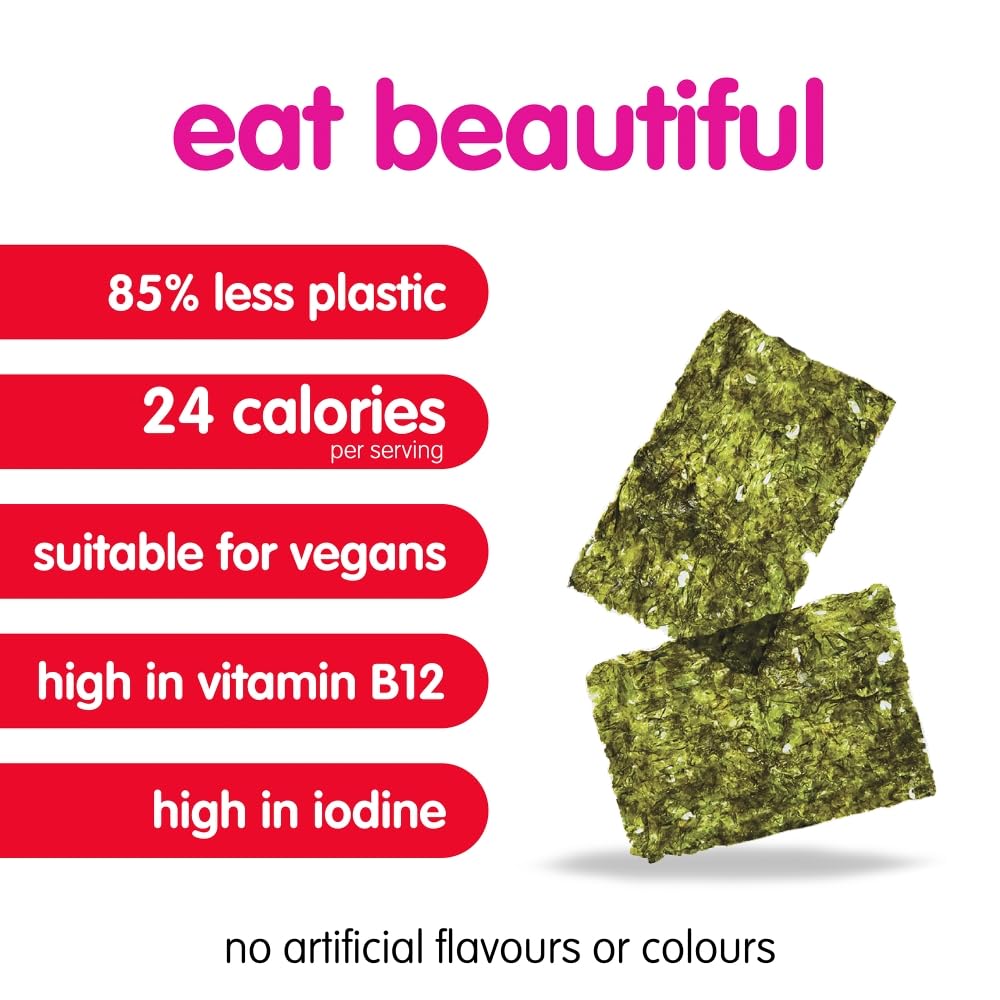 itsu Crispy Seaweed Thins Sweet Soy & Sea Salt Multipack | 4 x 5g Packs | 20g Total 2