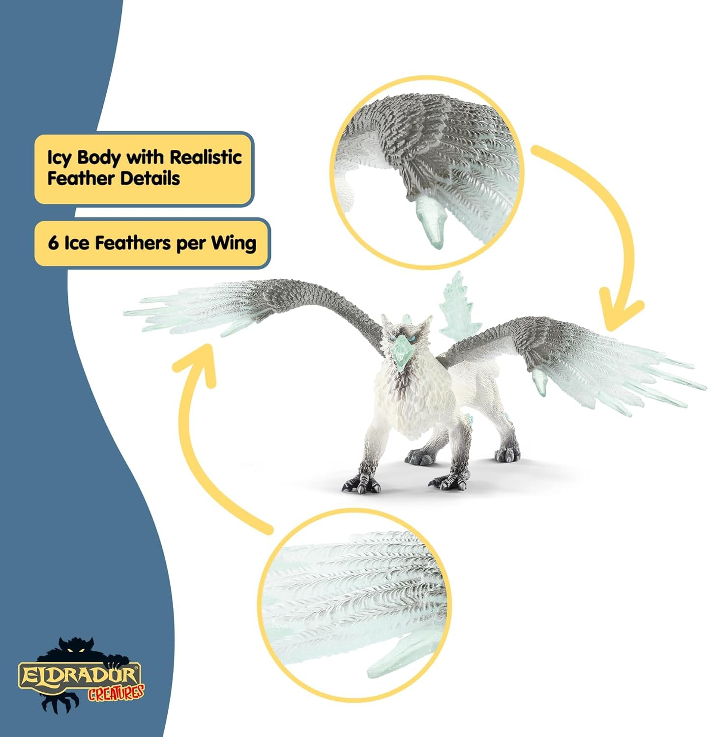 Schleich Ice Griffin 70143 - Poseable Fantasy Action Figure for Kids 3+ 10