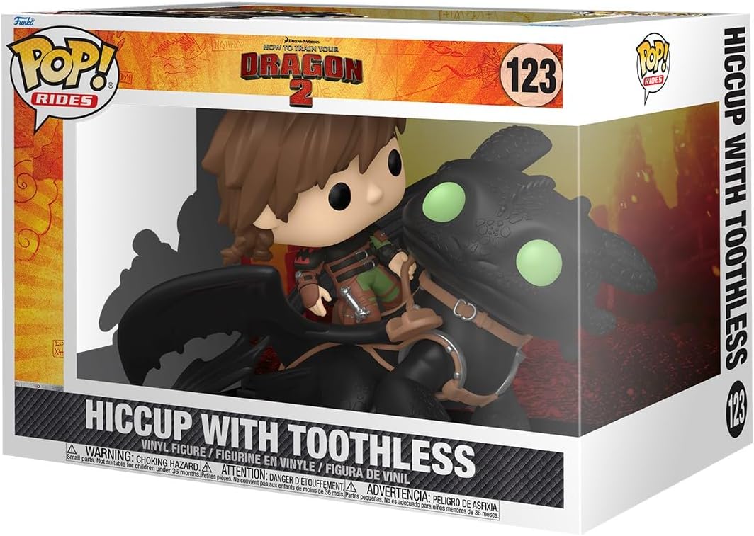 Funko Pop! Rides Deluxe: How to Train Your Dragon - Hiccup with Toothless Vinyl Figure 1