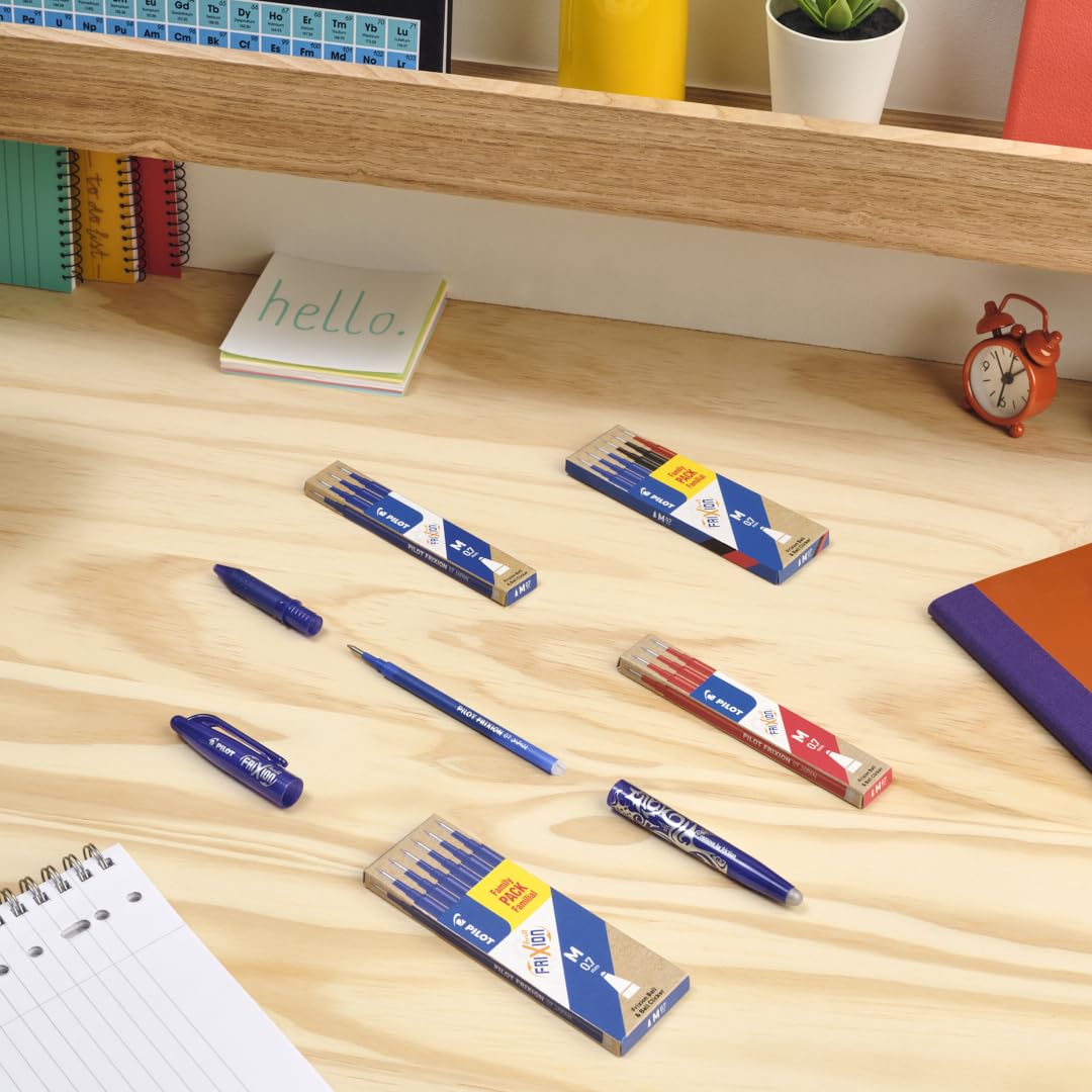 PILOT FriXion Rollerball Refill - 0.7mm Medium Tip, Erasable Gel Ink | 15 Count Blue 2