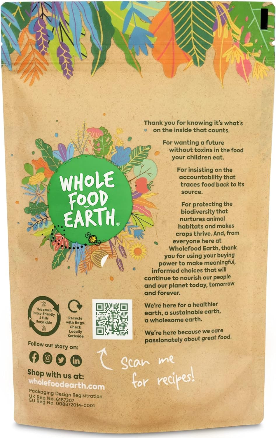 Whole Food Earth® Organic Almond Flour – 1 kg | Raw | GMO Free | High in Fibre