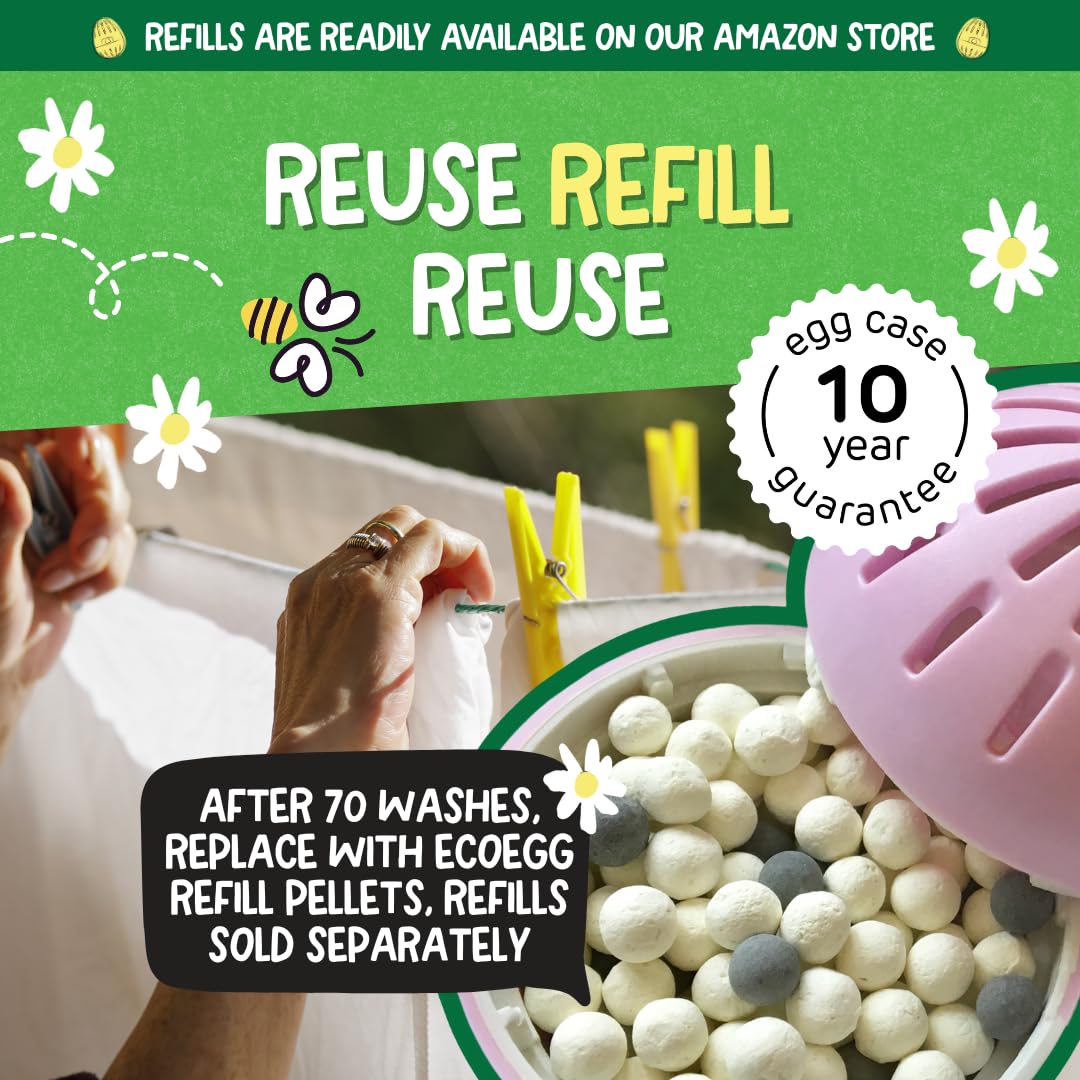 Ecoegg Laundry Egg - Detergent & Fabric Conditioner Replacement | Non Bio | Spring Blossom Scent