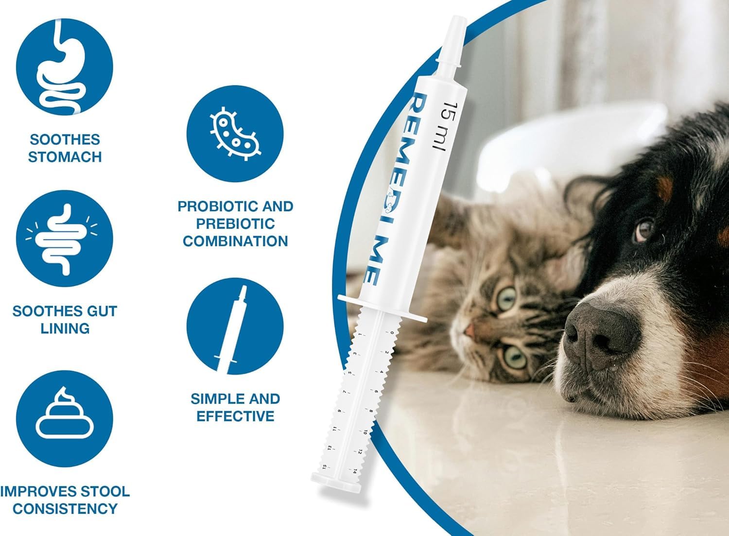 Remedime Probiotic & Prebiotic Paste for Dogs and Cats - 15ML Gut Health Support 5
