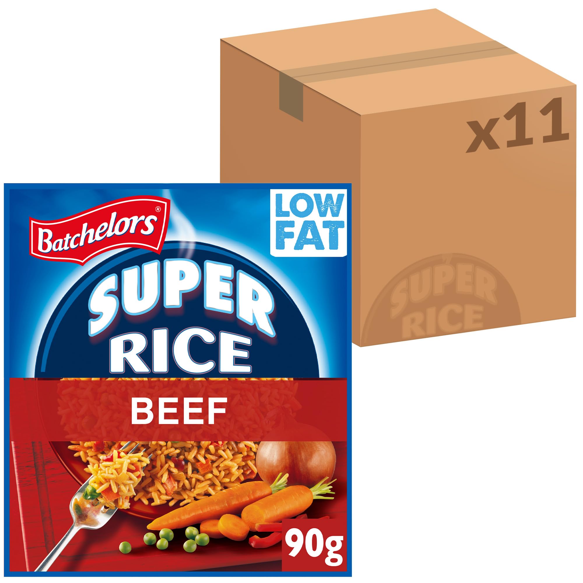 Batchelors Super Rice Beef Flavour Ready Meal - 90g (Pack of 11)