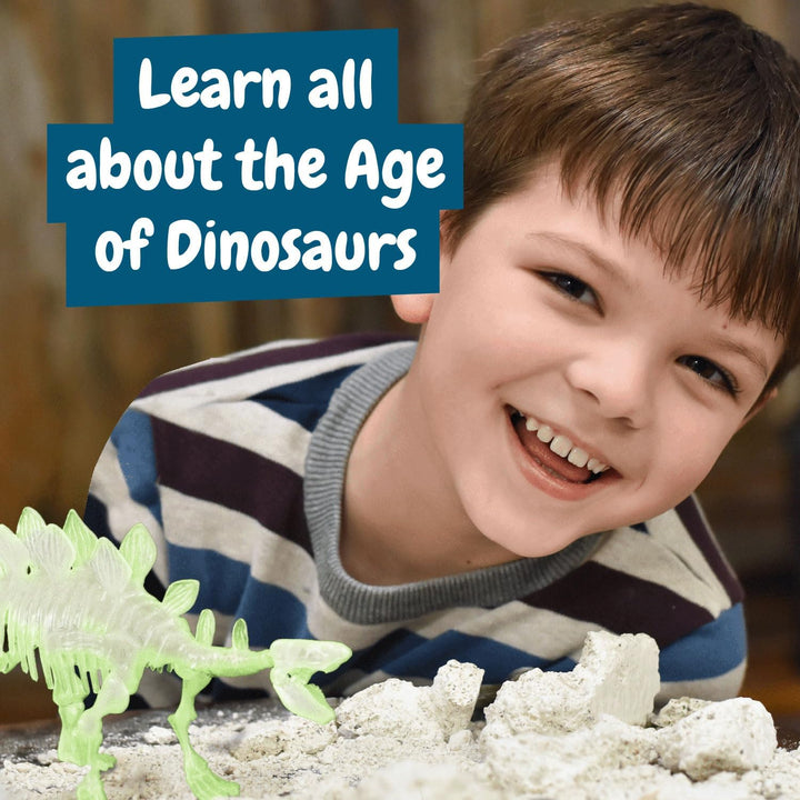 Science4you Stegosaurus Fossil Digging Kit - 6+ Years Glow-in-the-Dark (4110)