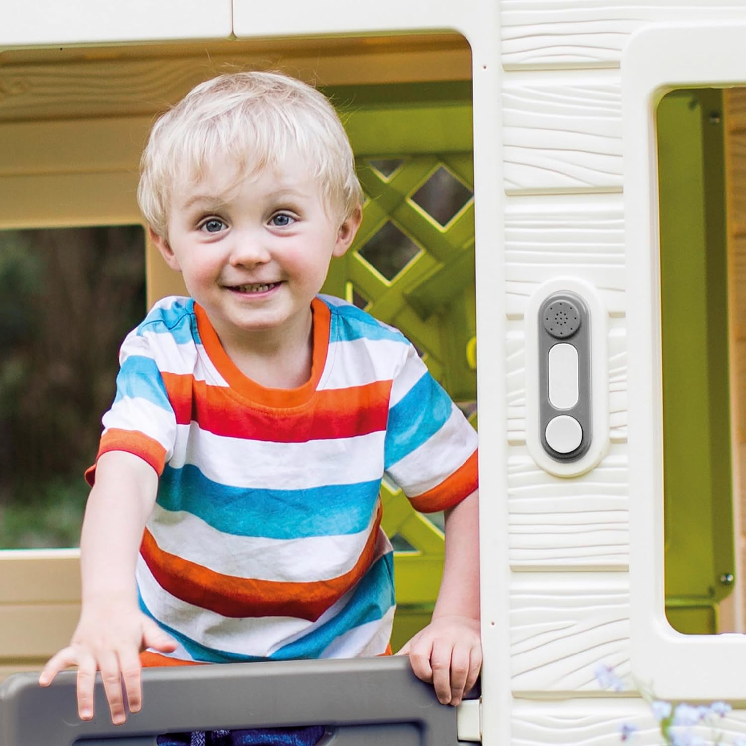Smoby Electronic Doorbell for Playhouses - Real Sound Effect, Grey 6
