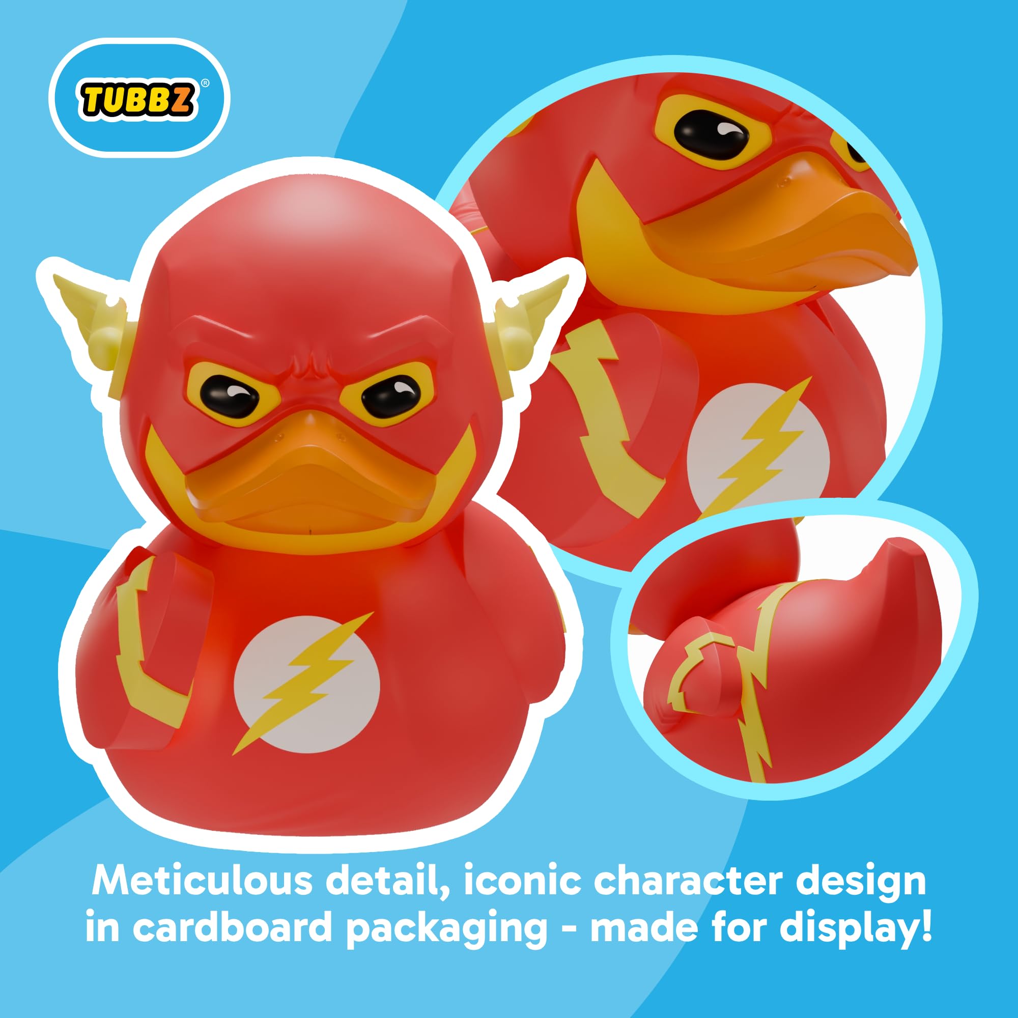 TUBBZ DC Comics The Flash Cosplaying Rubber Duck Vinyl Figure | 3.54 in Tall | Boxed Edition 2