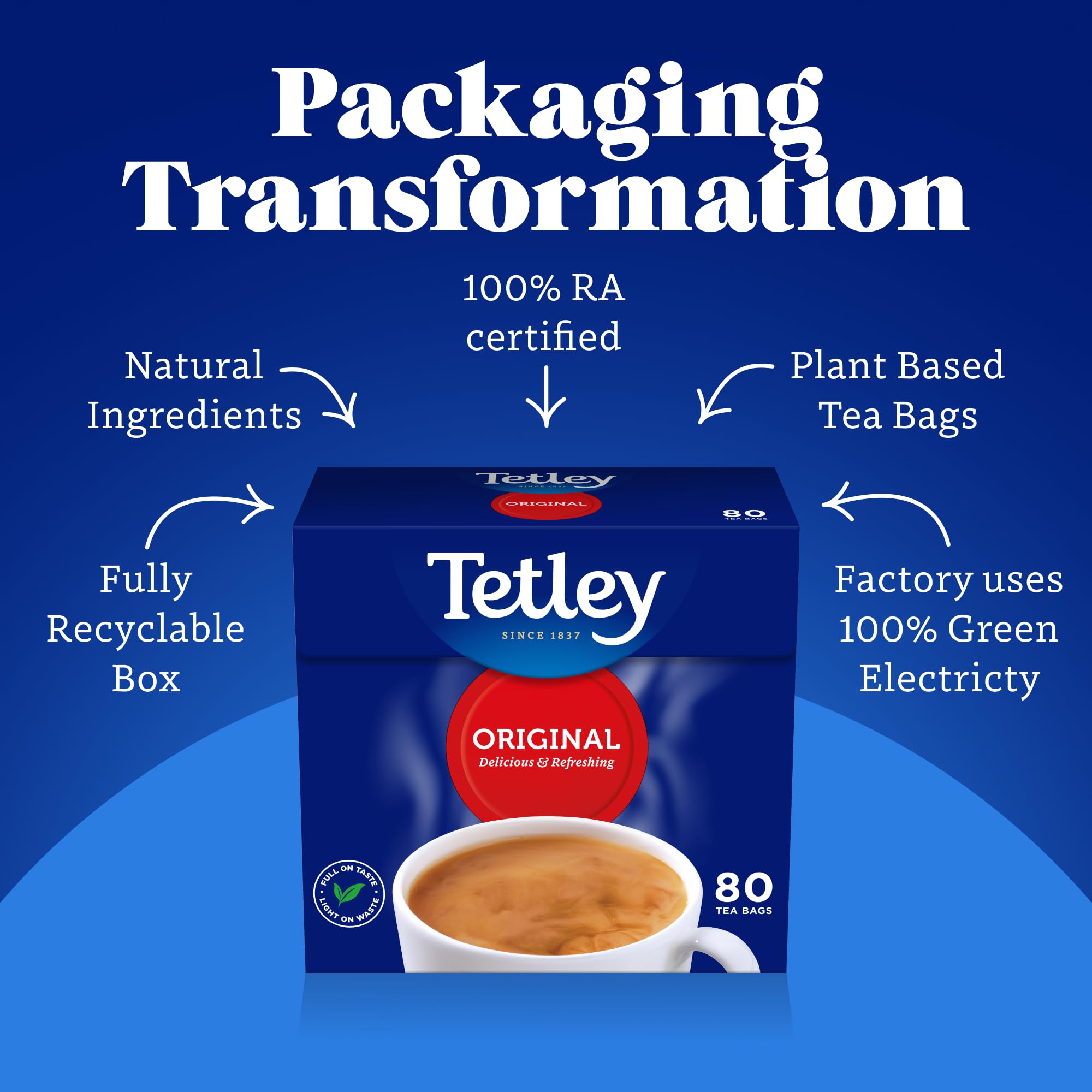 Tetley Pure Green Tea - 50 Bags, Naturally Smooth and Mellow Green Tea 3