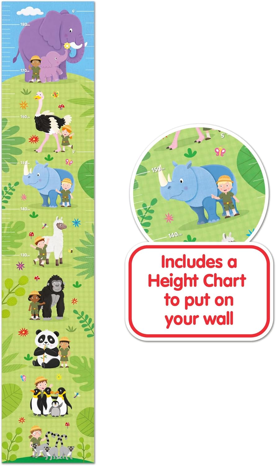 Galt Giant Floor Puzzle - Who's Taller? - 30-Piece Animal Puzzle for Kids Ages 3-6 2