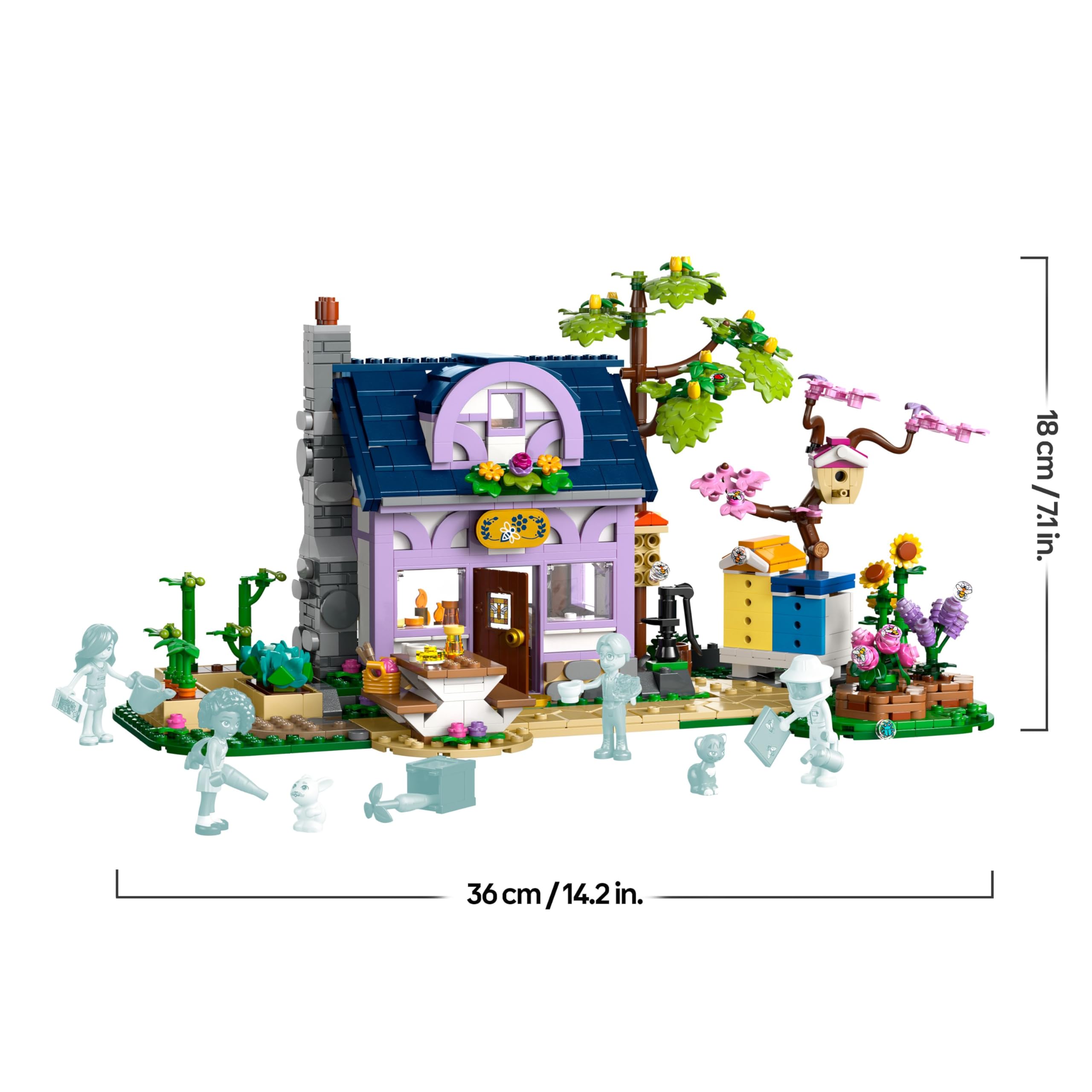 LEGO Friends Beekeepers’ House and Flower Garden Playset - 1161-Piece Building Set with 4 Mini Dolls, Cat and Rabbit Figures for Ages 12+ 18