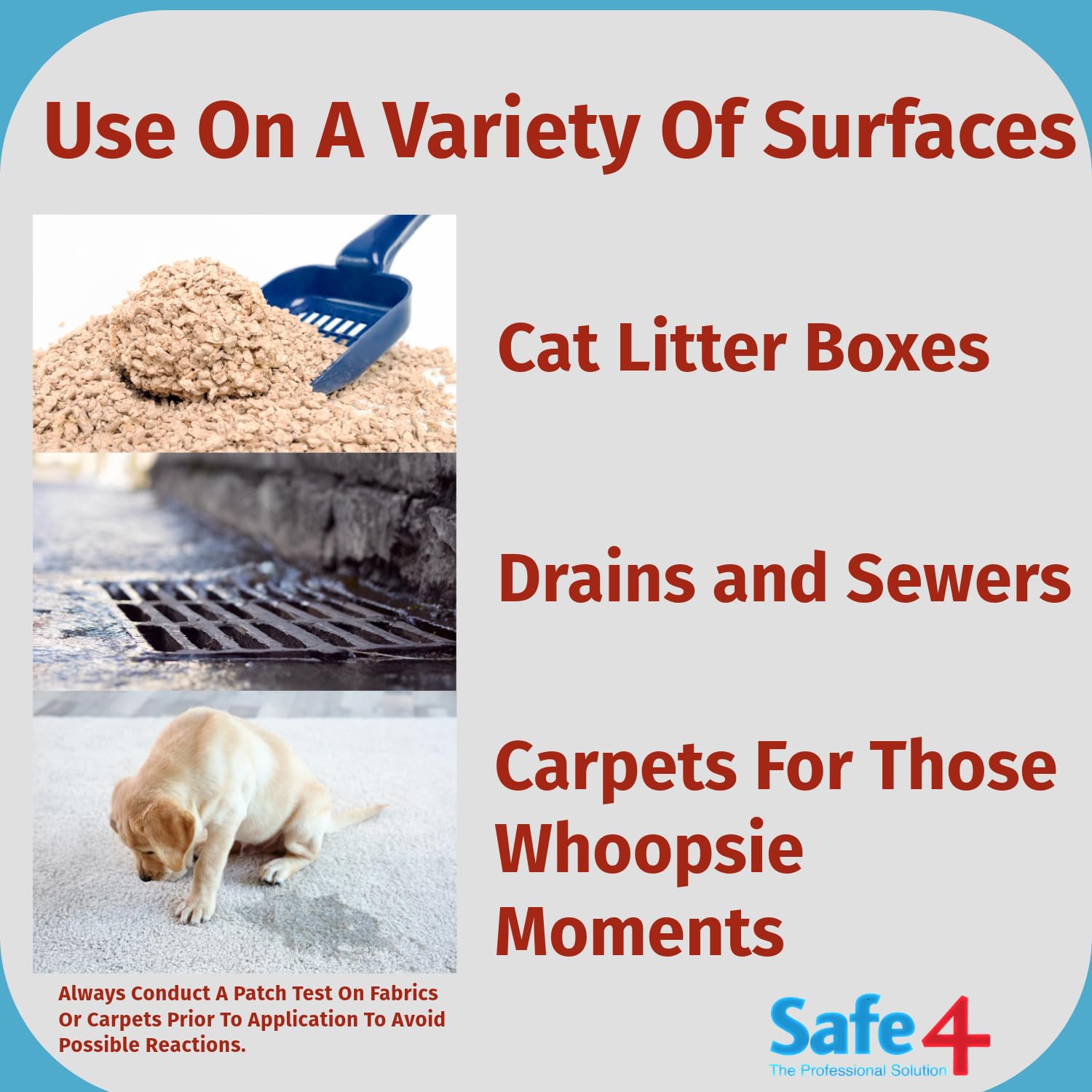 Safe4 Odour Killer - Powerful Enzyme Neutraliser for Home & Pet Odours | 1L Liquid 3