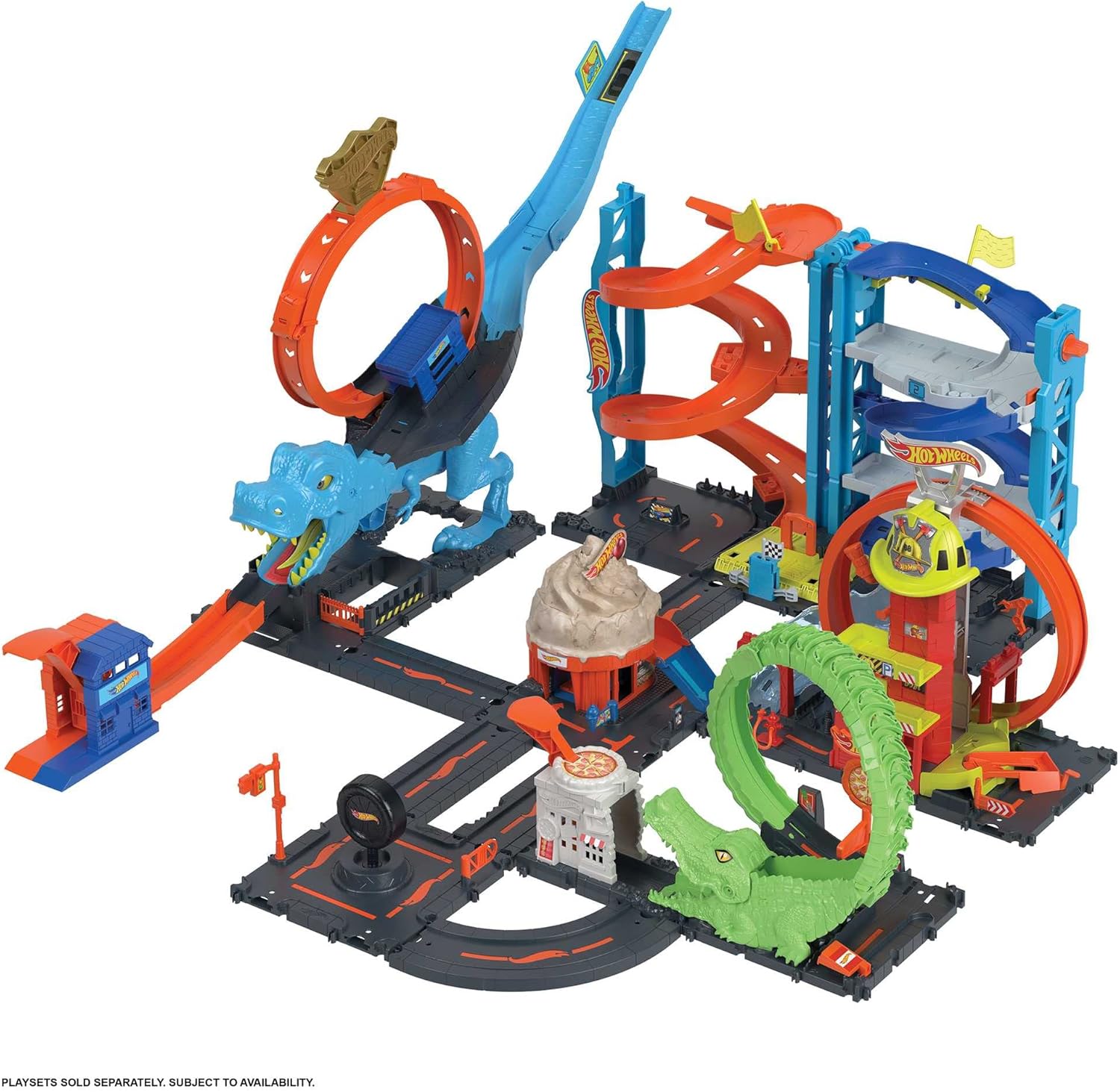 Hot Wheels City Super Loop Fire Station Playset - Stunt & Race Action for Kids 4+ 2
