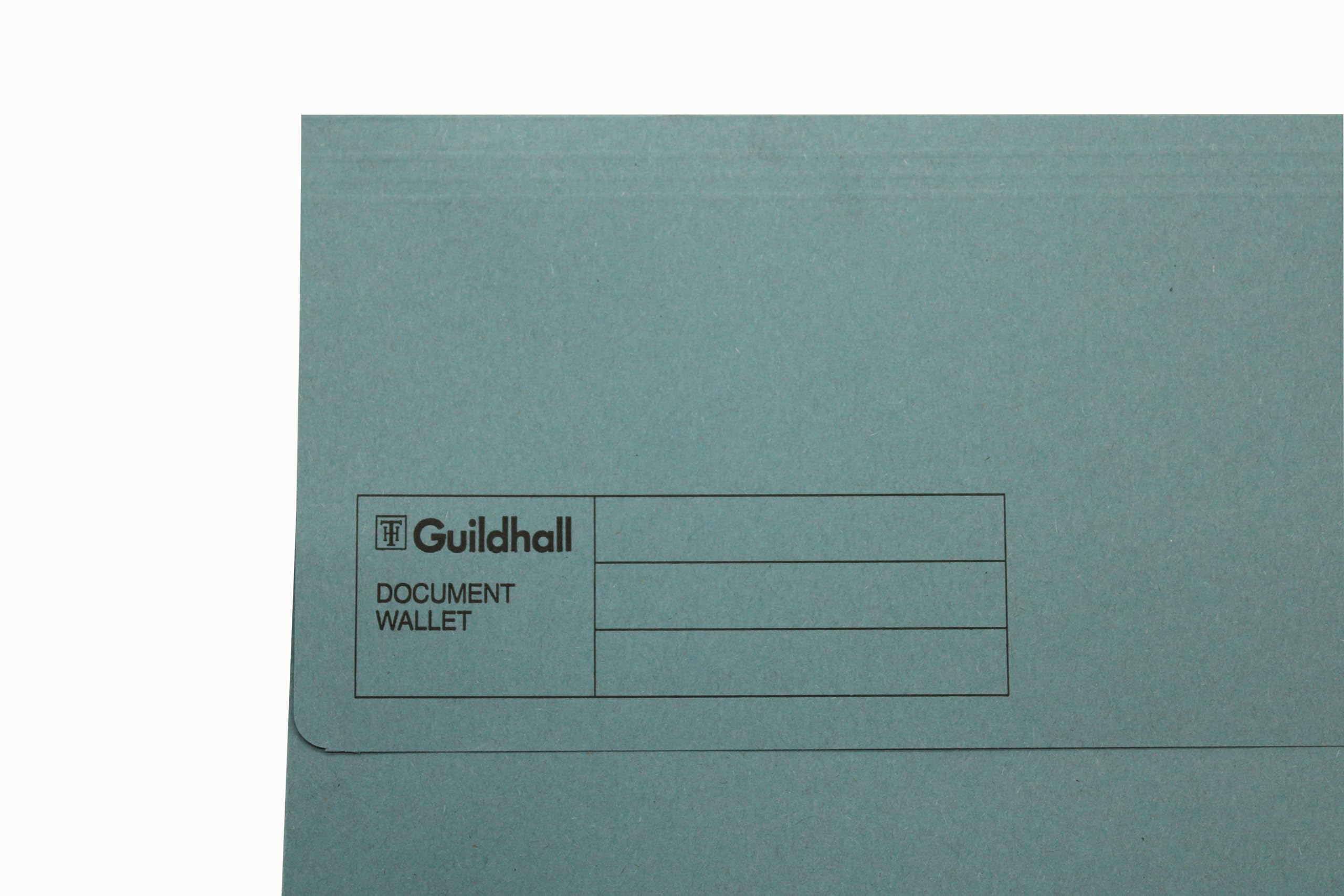 Guildhall Document Wallets - Straight Cut Top Tab | Holds A4/Foolscap | 200 Sheets Capacity | Pack of 10 Blue 6