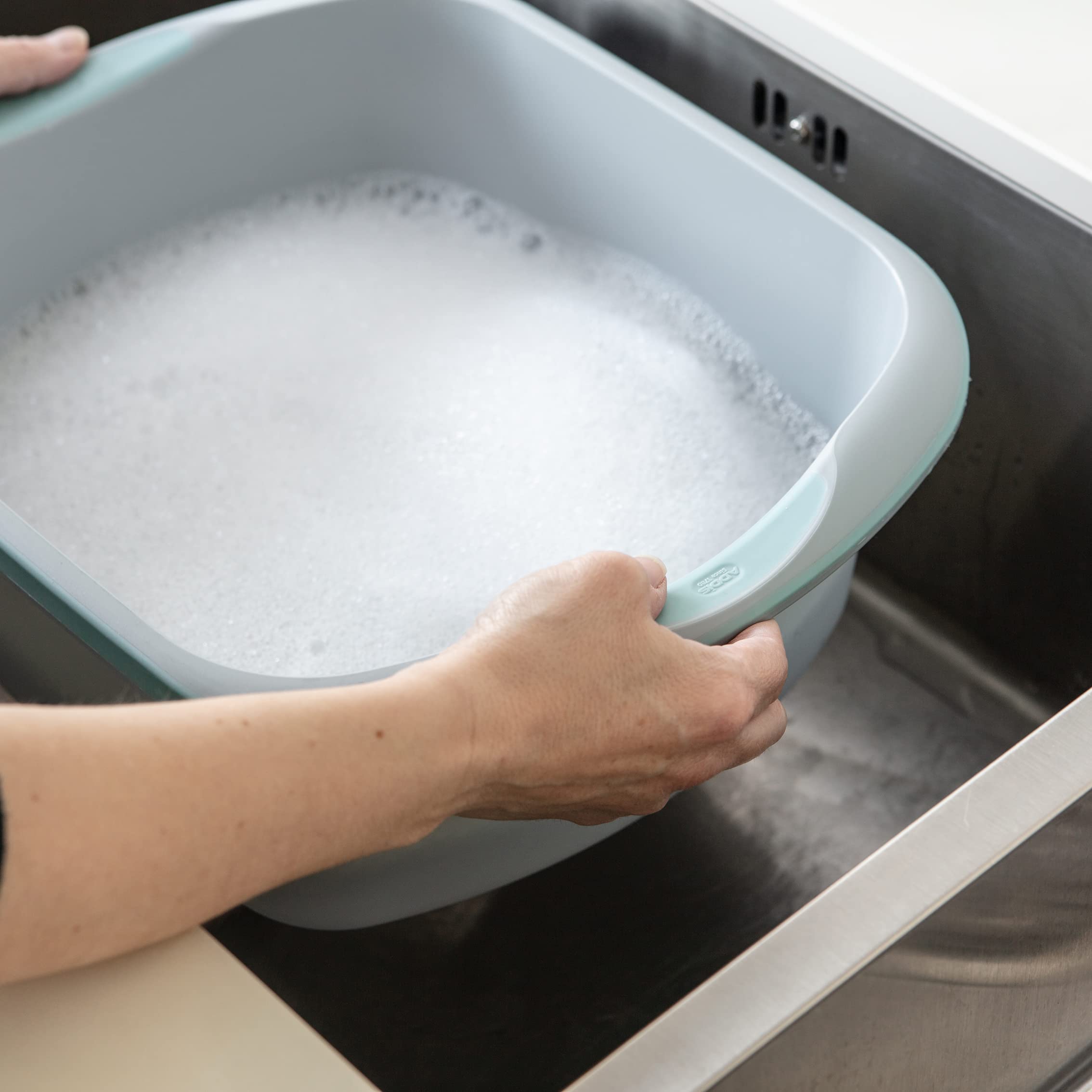 Addis Premium Soft Grip Rectangular Washing Up Bowl - 9.5 Litre Capacity | Tranquil Haze 2