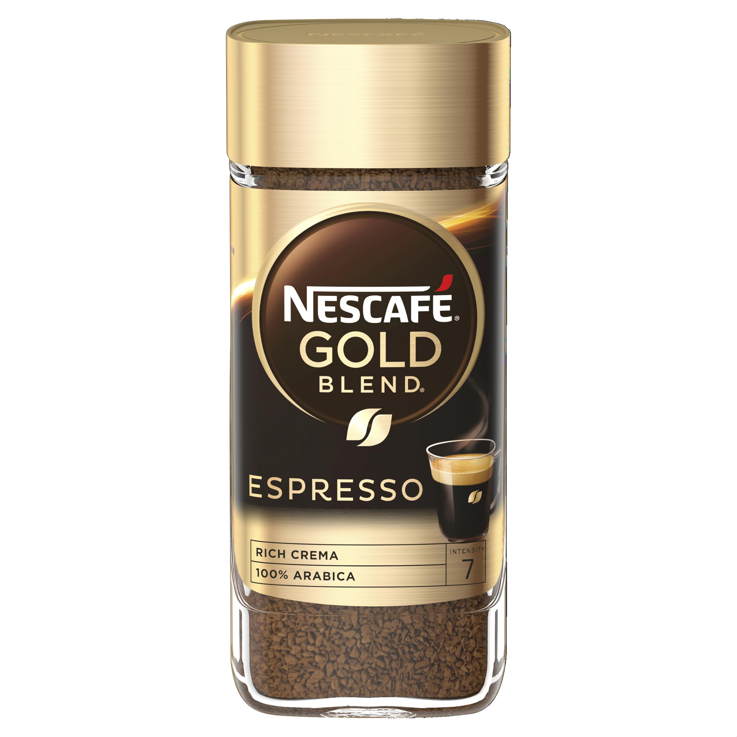 Nescafé Espresso Instant Gold Blend Coffee - Rich Crema, 100% Arabica, 95g Jar