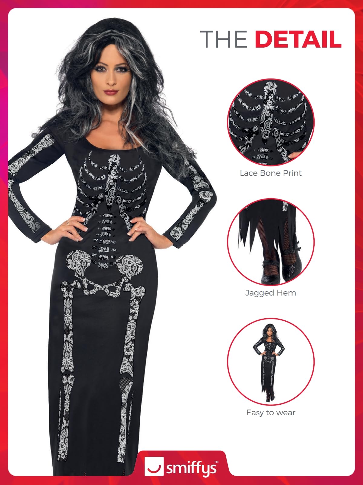 Smiffys Skeleton Costume - Women's Size 12-14 6