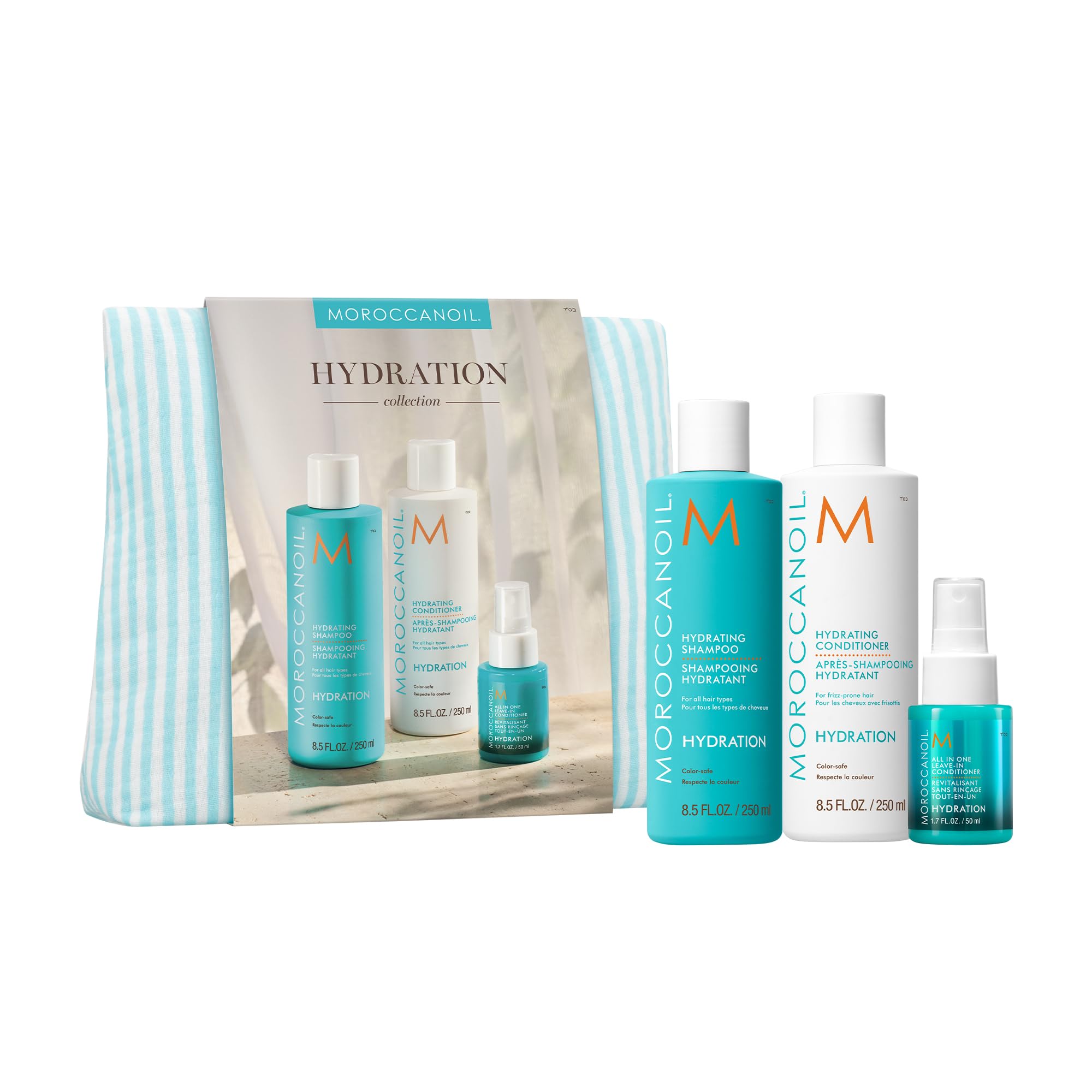 Moroccanoil Hair Hydration Gift Set - Gentle Daily Moisture | Heat Protection | 3 Items