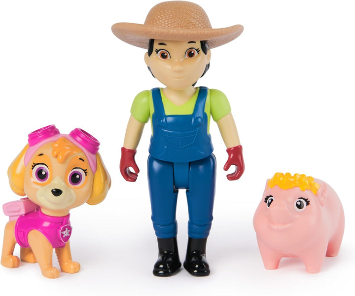 Paw Patrol Skye, Farmer Yumi, and Piggie Figures - Adventure-Ready Playset for Kids Ages 3+