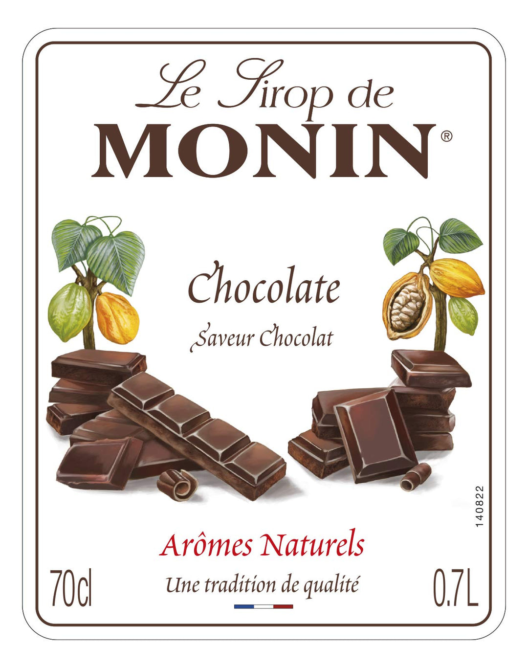 MONIN Premium Chocolate Syrup 700ml - Vegan, Allergen-Free, Natural Flavours for Coffee, Cocktails & Frappes