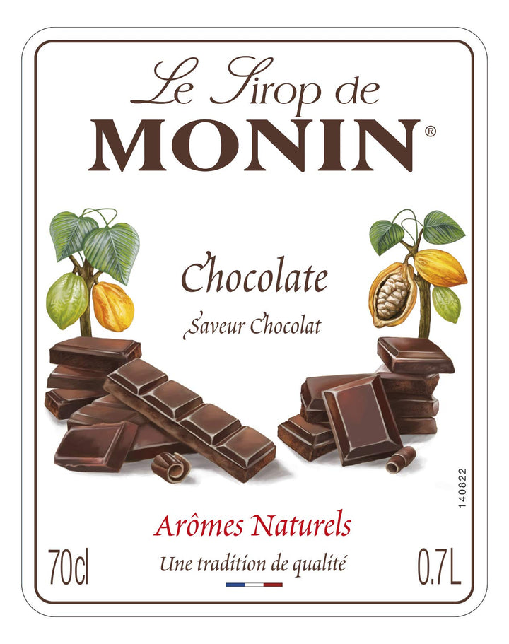MONIN Premium Chocolate Syrup 700ml - Vegan, Allergen-Free, Natural Flavours for Coffee, Cocktails & Frappes
