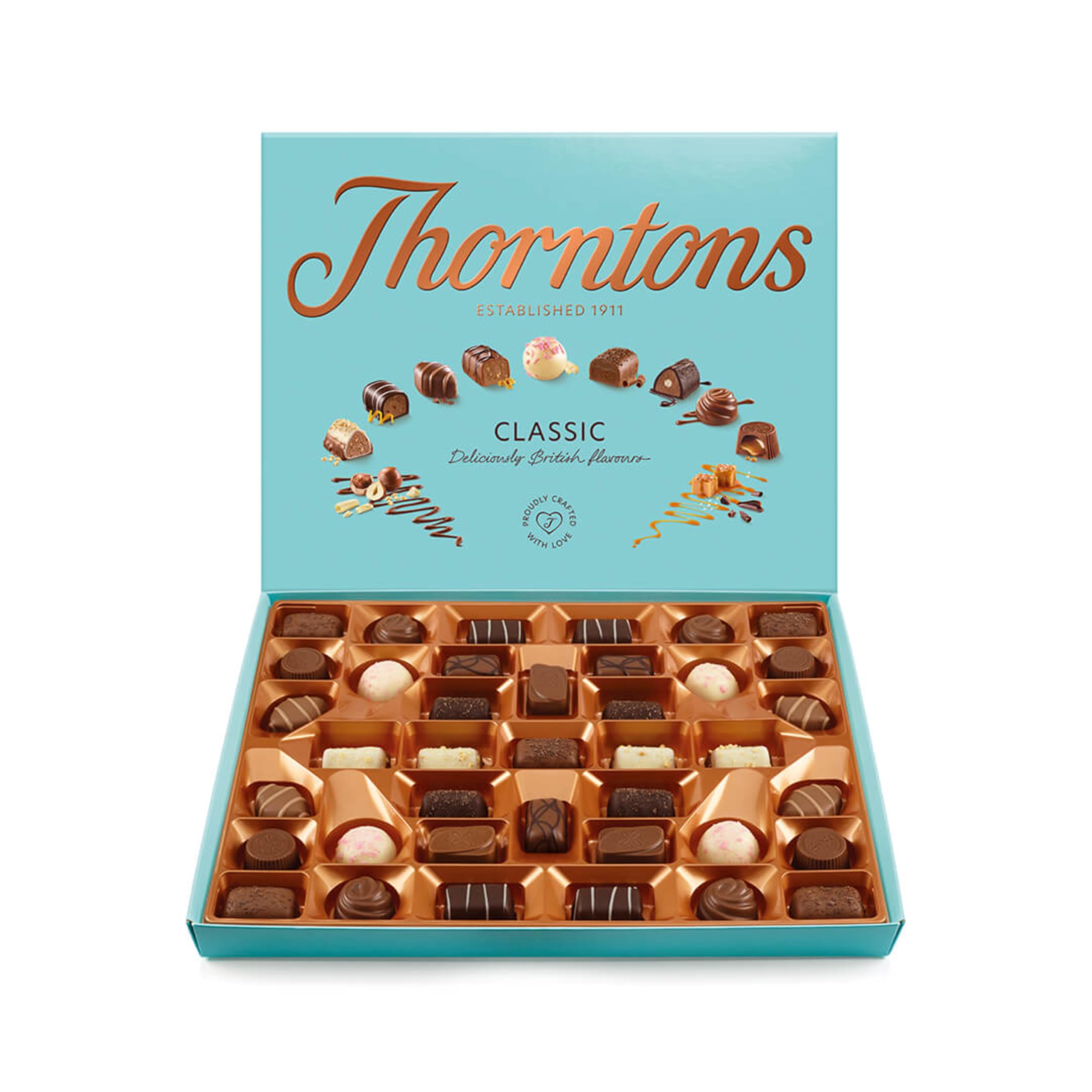 Thorntons Classic Chocolate Gift Box - Assorted Milk, White & Dark Chocolates | 449g