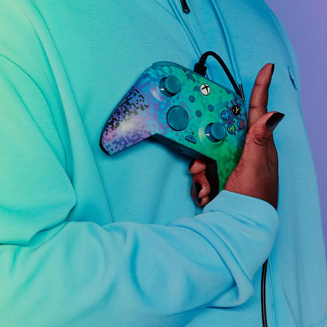 PDP REMATCH Advanced Wired Controller - Glitch Green for Xbox Series X|S, Xbox One 7