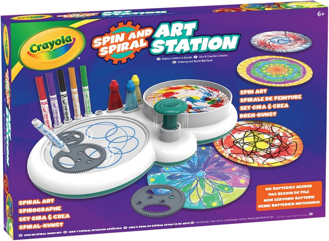 Crayola Spin and Spiral Art Station - 2-in-1 Creative Craft Kit for Kids Ages 6+ 1