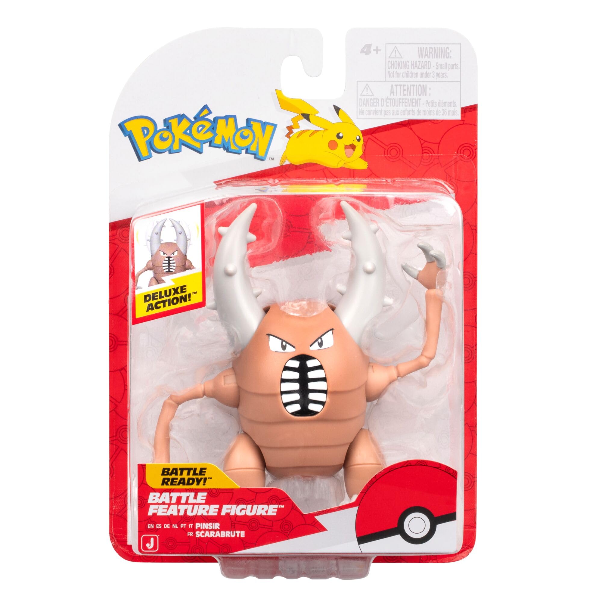 Pokémon Pinsir Battle Feature Figure - 4.5-Inch Articulated Action Figure