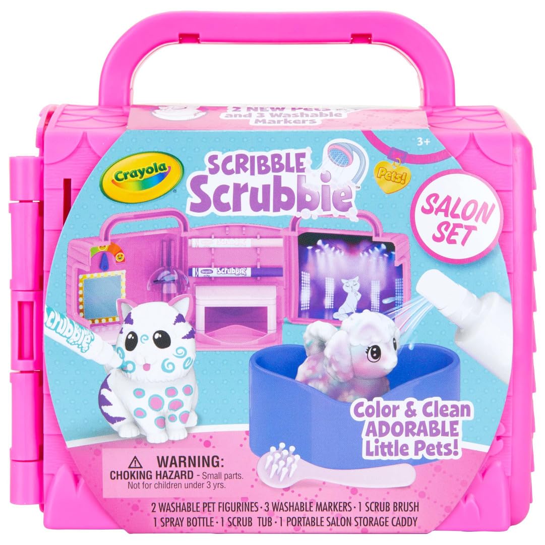 CRAYOLA Scribble Scrubbie Pets Beauty Salon Playset | Washable Toy | Ages 3+ 7