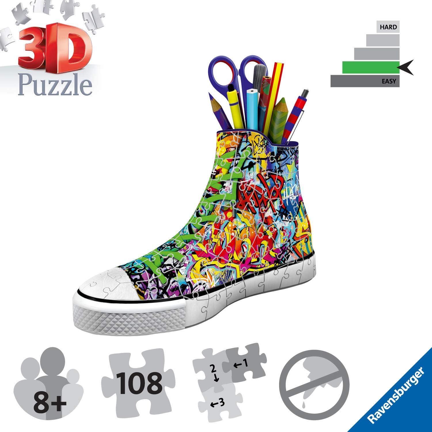 Ravensburger Graffiti Trainer 3D Jigsaw Puzzle - 108 Pieces for Kids 8 Years Up 2