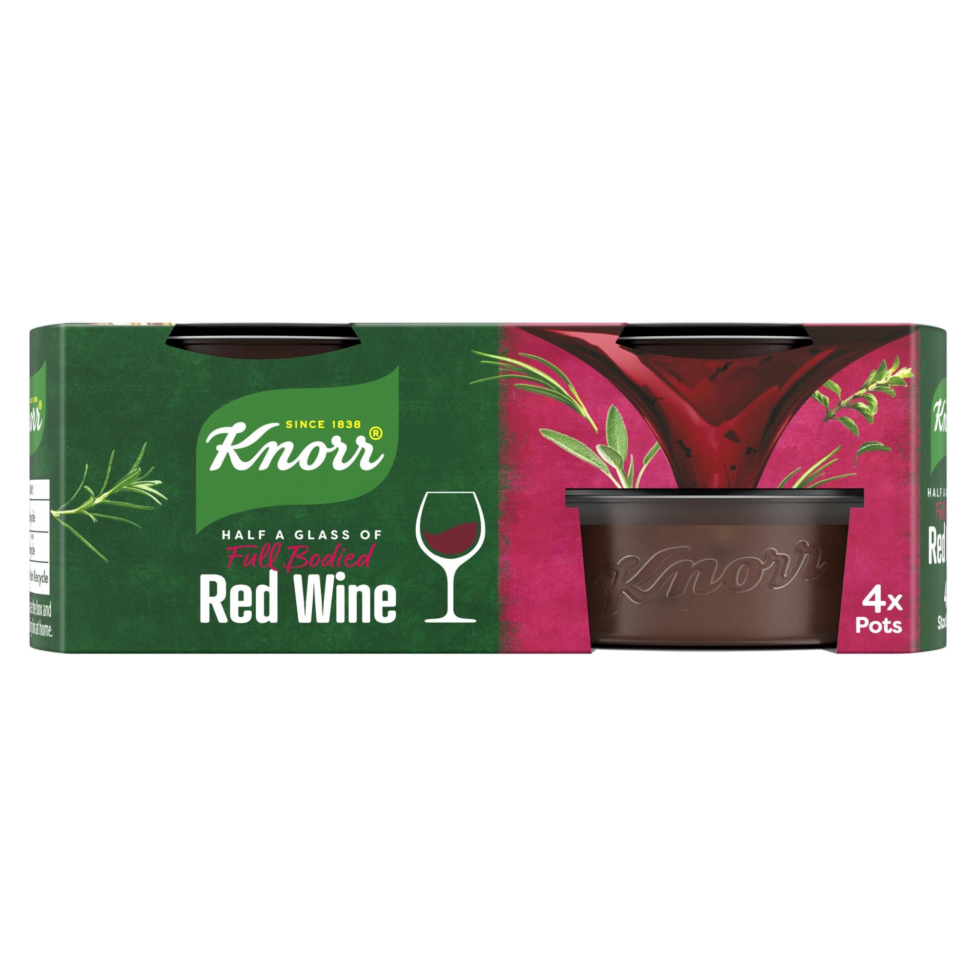 Knorr Red Wine Stock Pots - Gluten Free, Vegan, 4 Pots