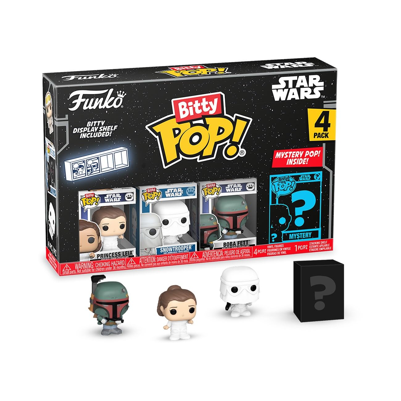 Funko Bitty Pop! Star Wars - Leia 4pk with Mystery Mini Figure Vinyl Set 1