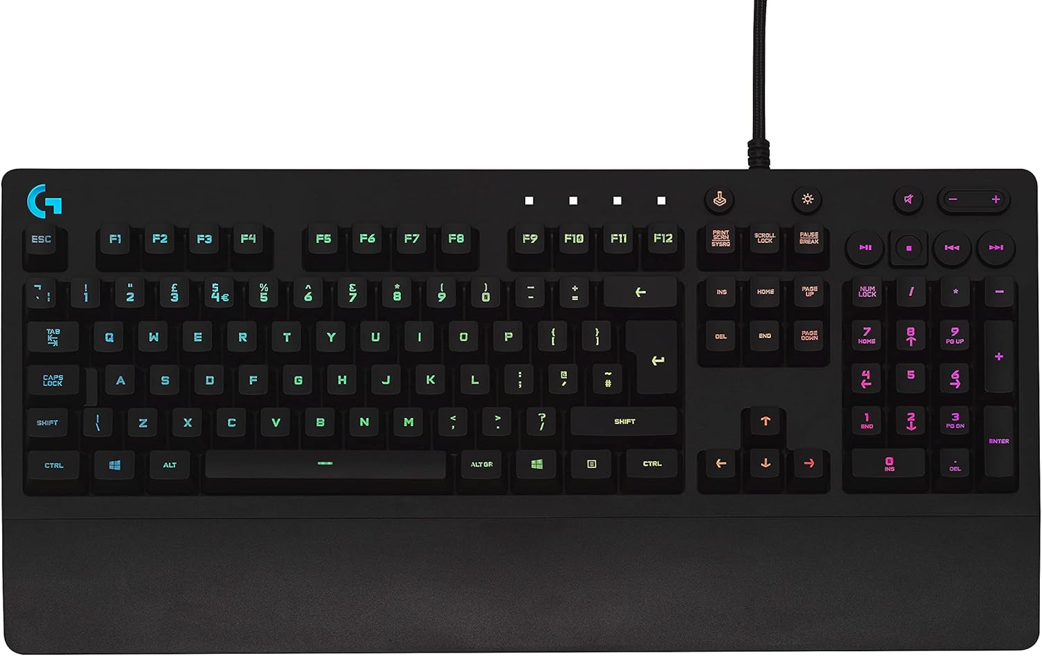 Logitech G213 Prodigy Gaming Keyboard – RGB LIGHTSYNC, Spill-Resistant, Full-Sized Wired Keyboard