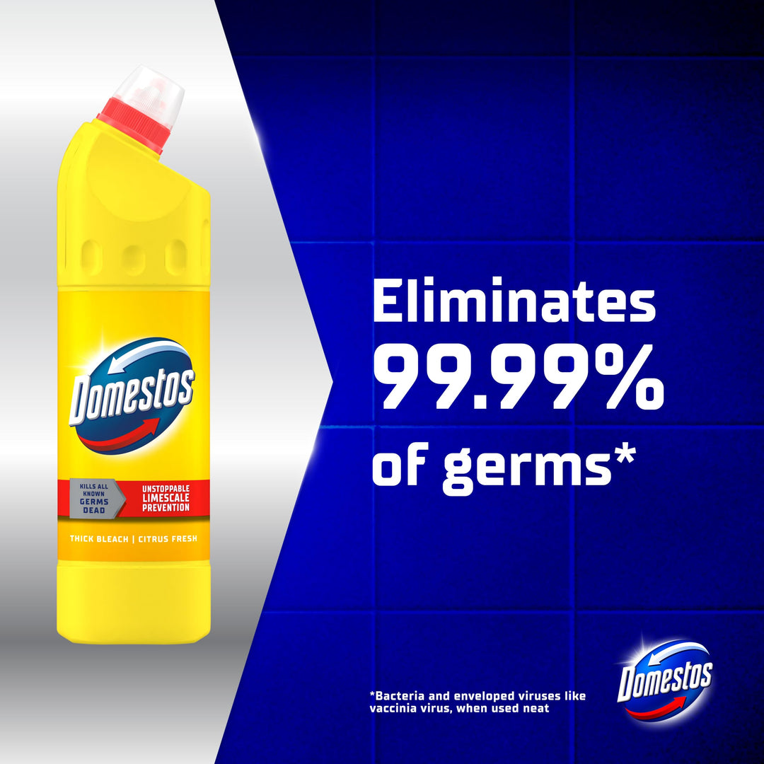Domestos - Citrus Fresh Thick Bleach Disinfectant Cleaner