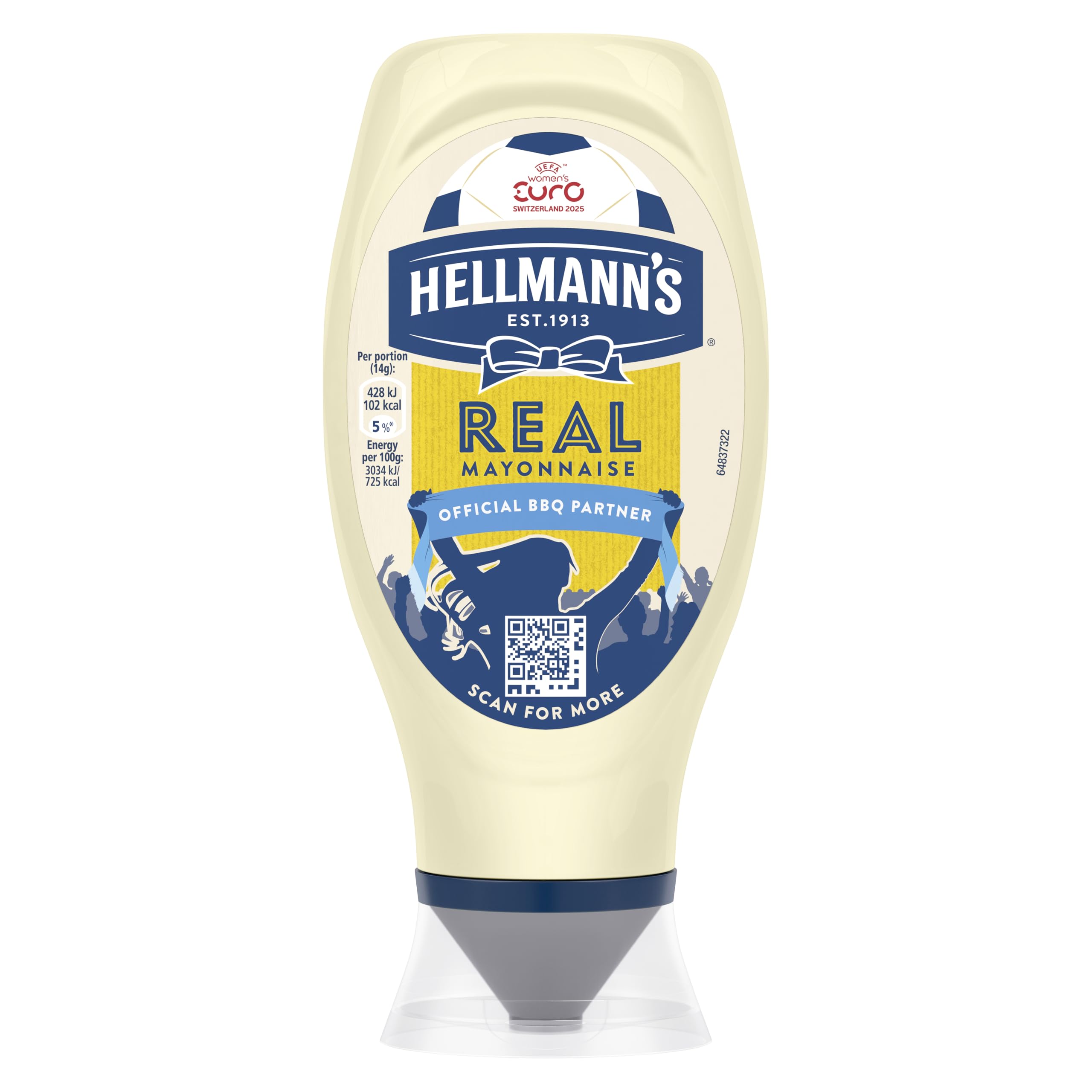 Hellmann's Real Mayonnaise Limited Edition UEFA EURO 2024 Squeeze Bottle 430g