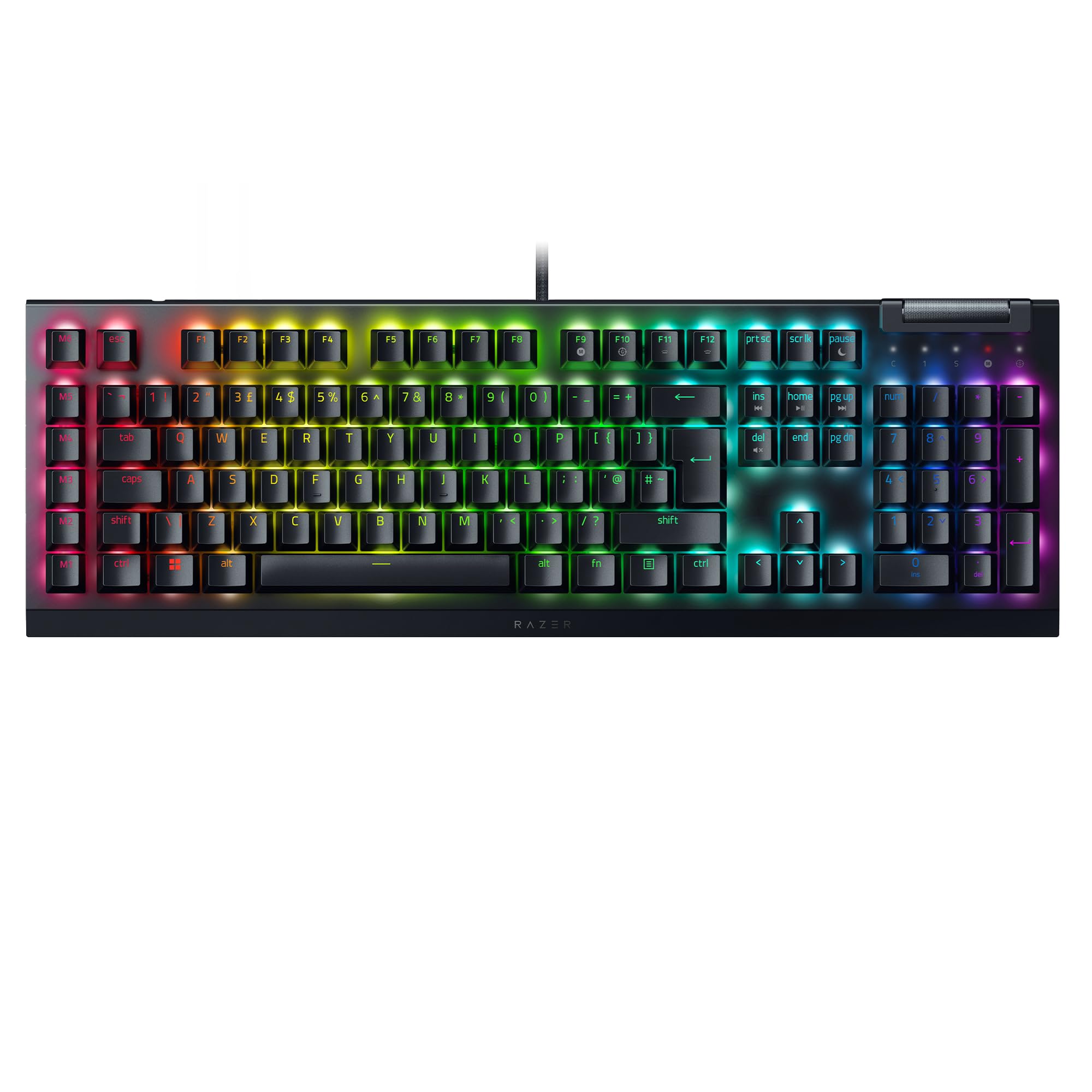Razer BlackWidow V4 X Mechanical Gaming Keyboard - Green Clicky Switch | Chroma RGB