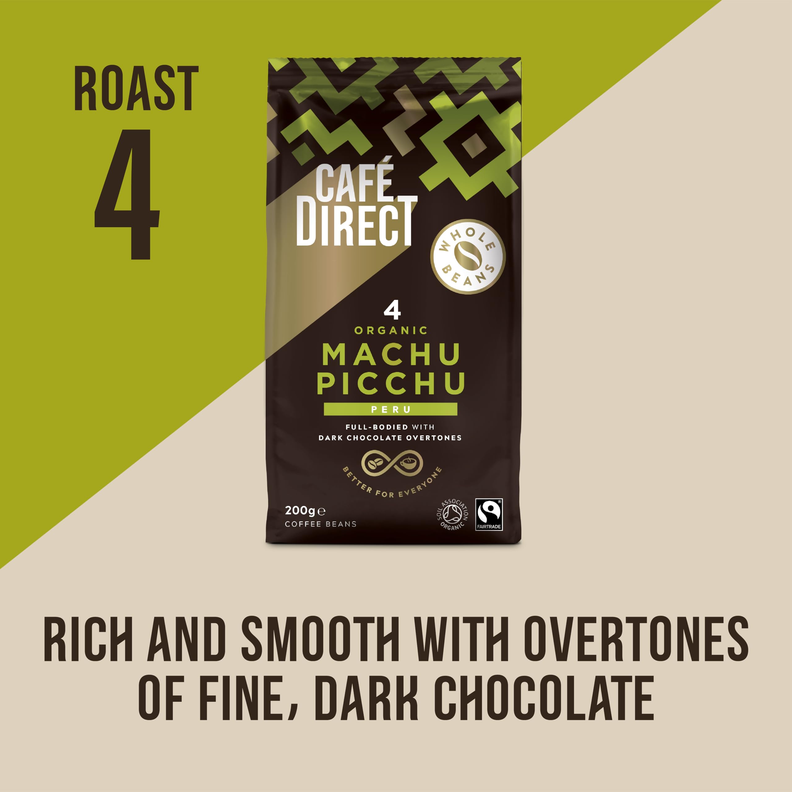 Café Direct Fairtrade Machu Picchu Whole Bean Arabica Coffee, 227g (Pack of 6) 3