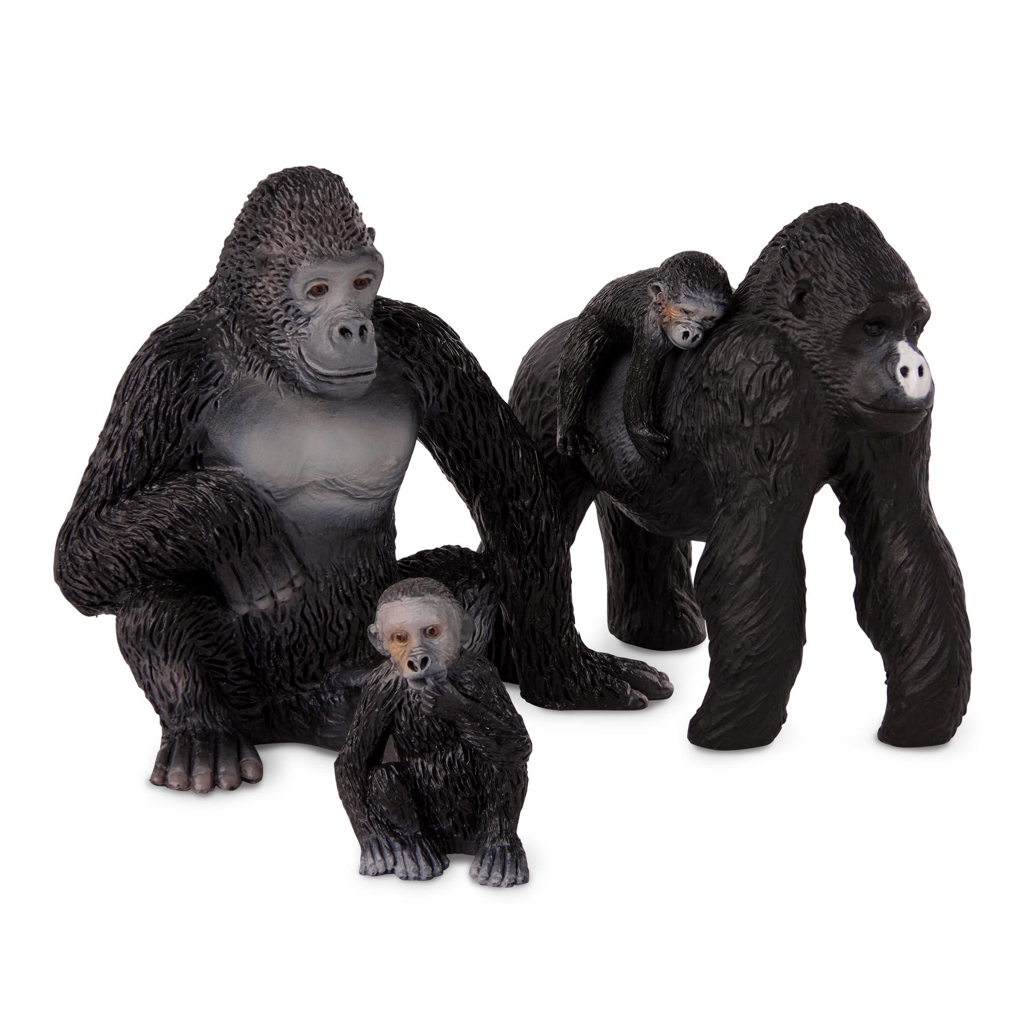 Terra by Battat Gorilla Family Playset - 4pc Realistic Animal Figures for Kids 3+ 9